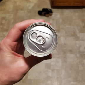 the top of a can.